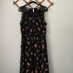 Xhilaration Black High Low Dress L